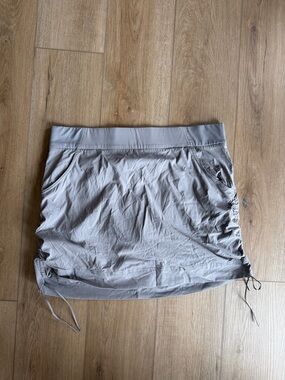 Women's Grey Pull-String Active Skort